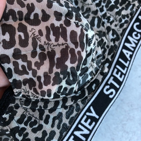Stella McCartney Amelia Beaming Leopard Print Underwire Black Grey 34A - Picture 9 of 12